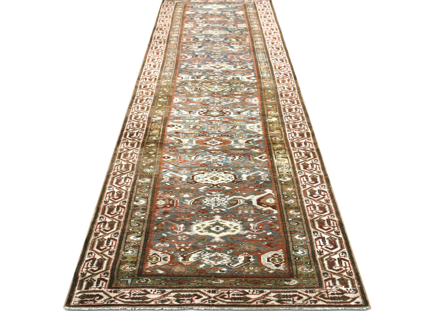 Semi Antique Persian Melayer Runner - 2'8" x 12'1"