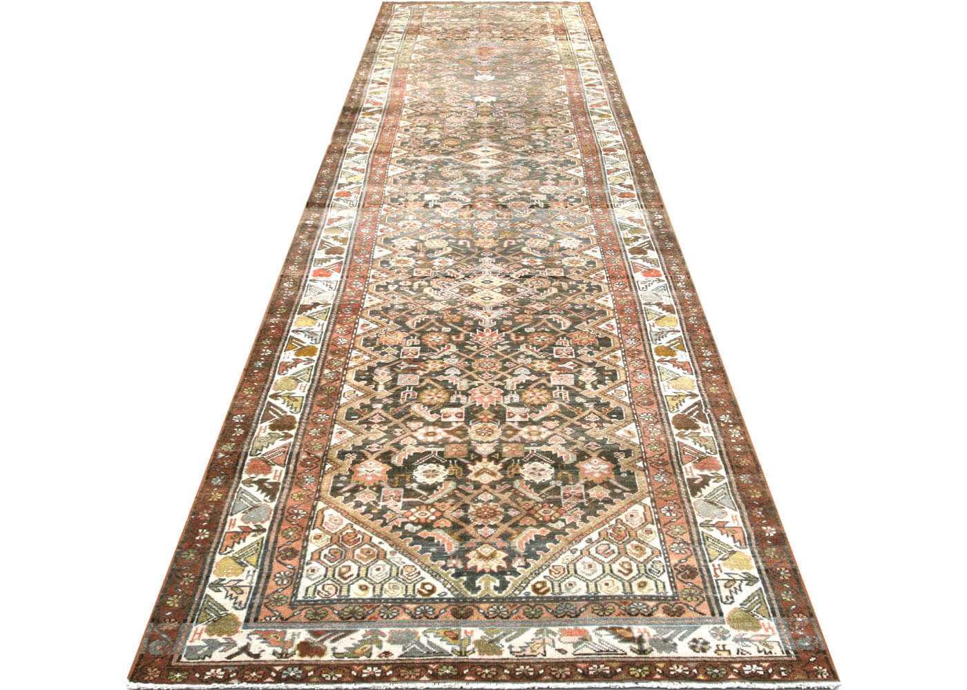 Semi Antique Persian Melayer Runner - 3'5" x 16'3"