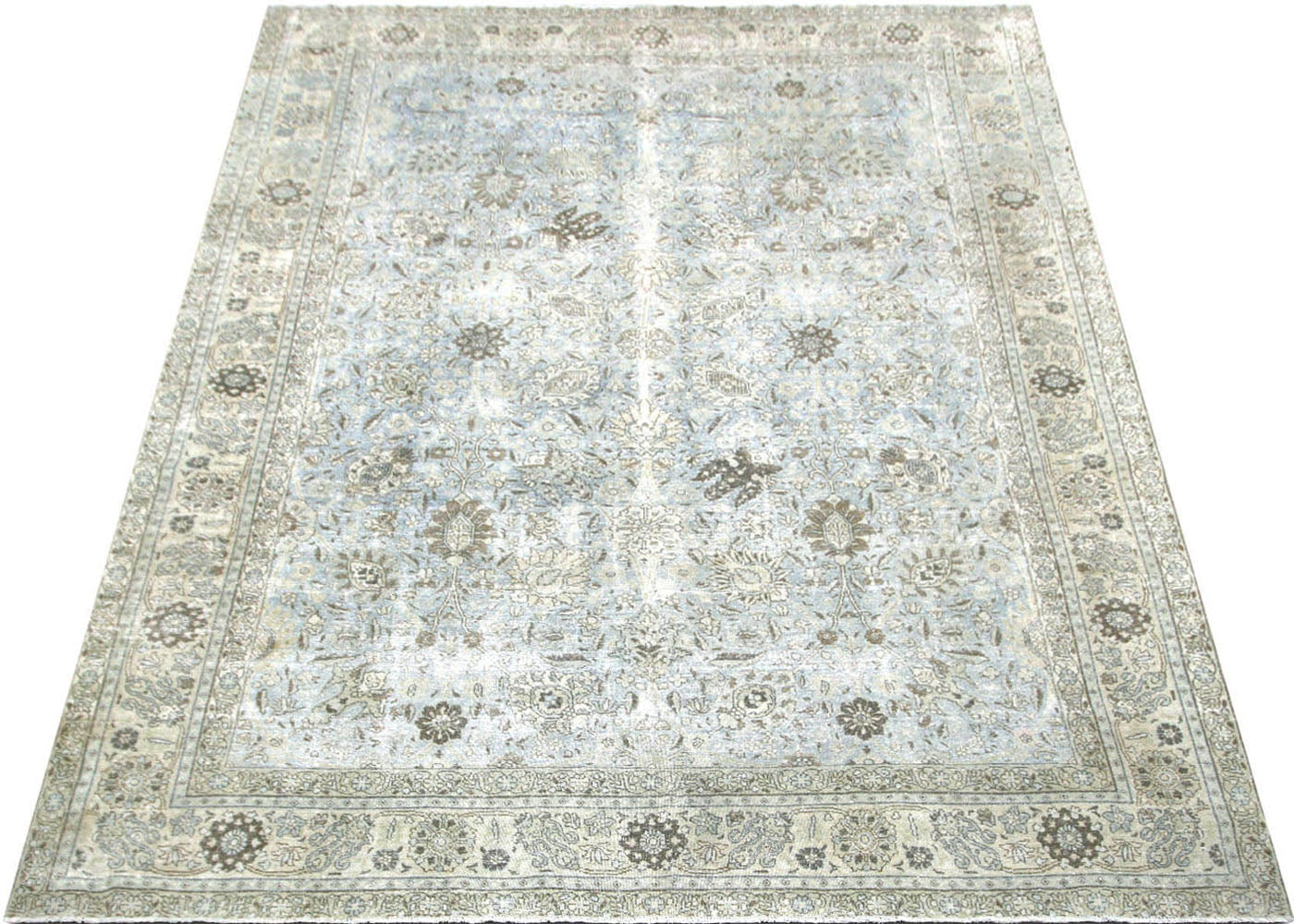 Semi Antique Persian Tabriz Rug - 8'10" x 11'2"