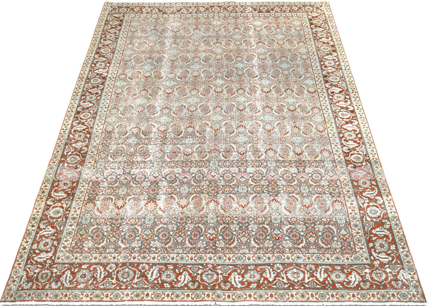 Semi Antique Persian Tabriz Rug - 7'4" x 11'