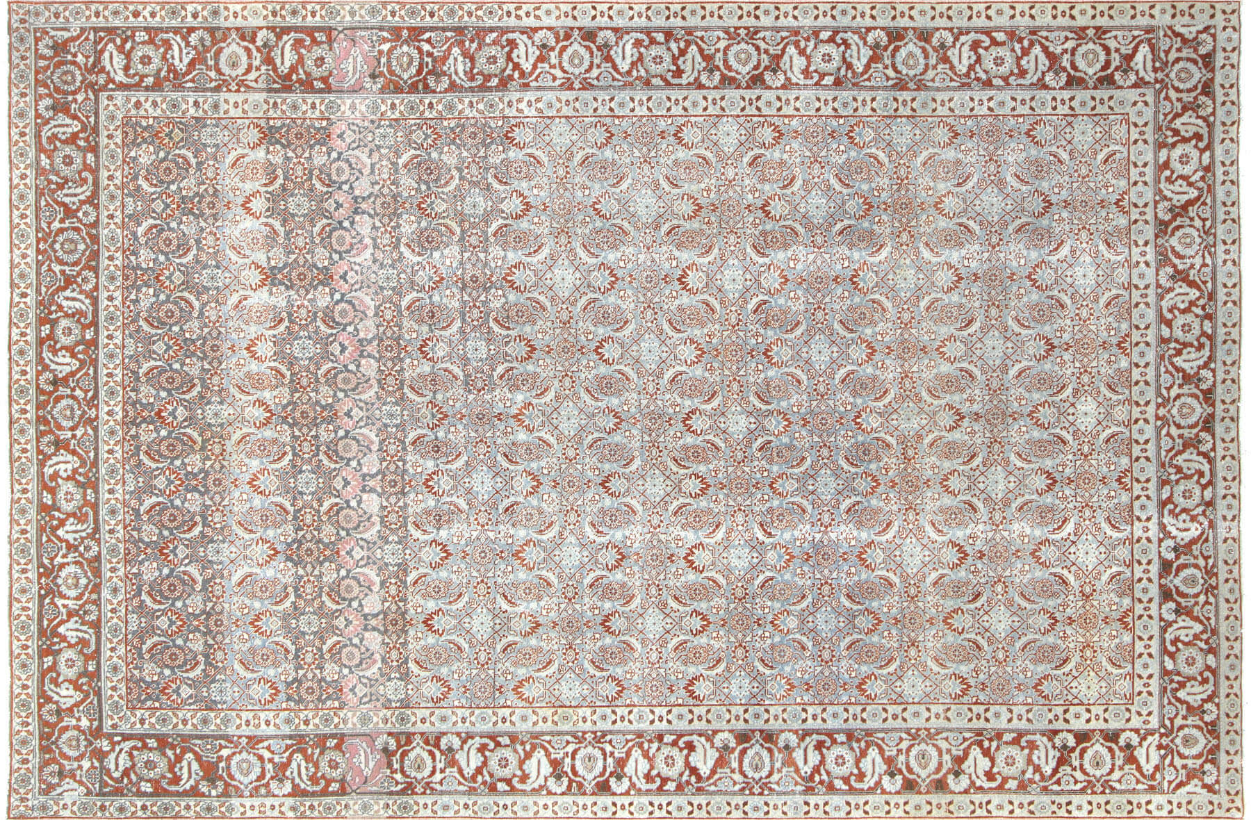 Semi Antique Persian Tabriz Rug - 7'4" x 11'