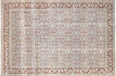 Semi Antique Persian Tabriz Rug - 7'4" x 11'