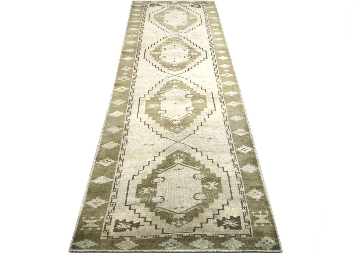 Vintage Turkish Oushak Runner - 3'9" x 12'9"