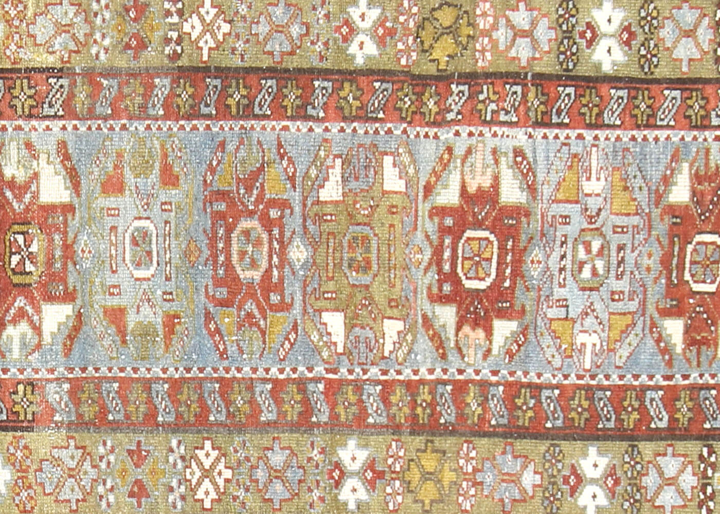 Semi Antique Persian Melayer Runner - 3'1" x 13'