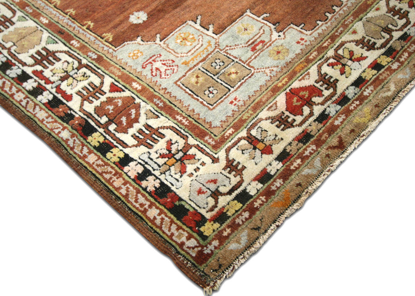 Vintage Turkish Oushak Rug - 3'9" x 6'1"