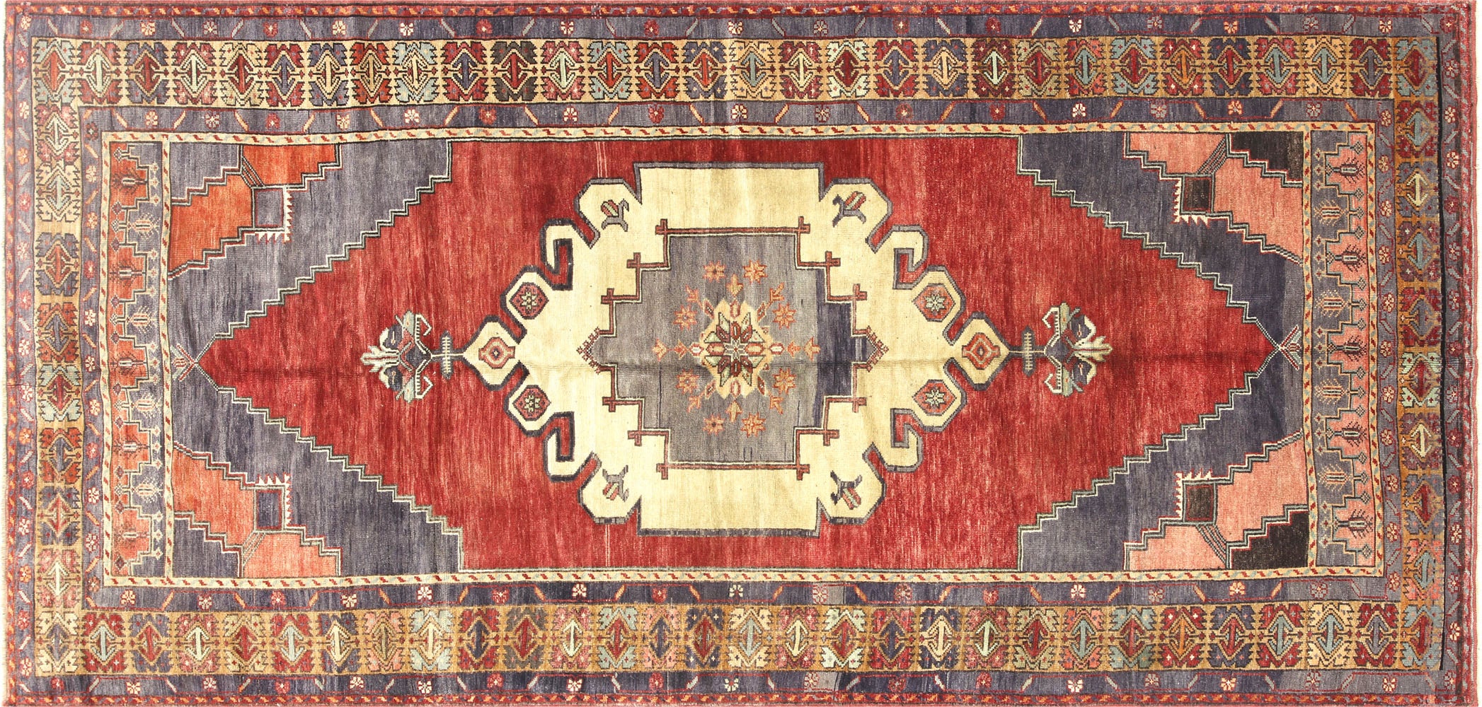 Vintage Turkish Oushak Carpet - 5' x 10'6"