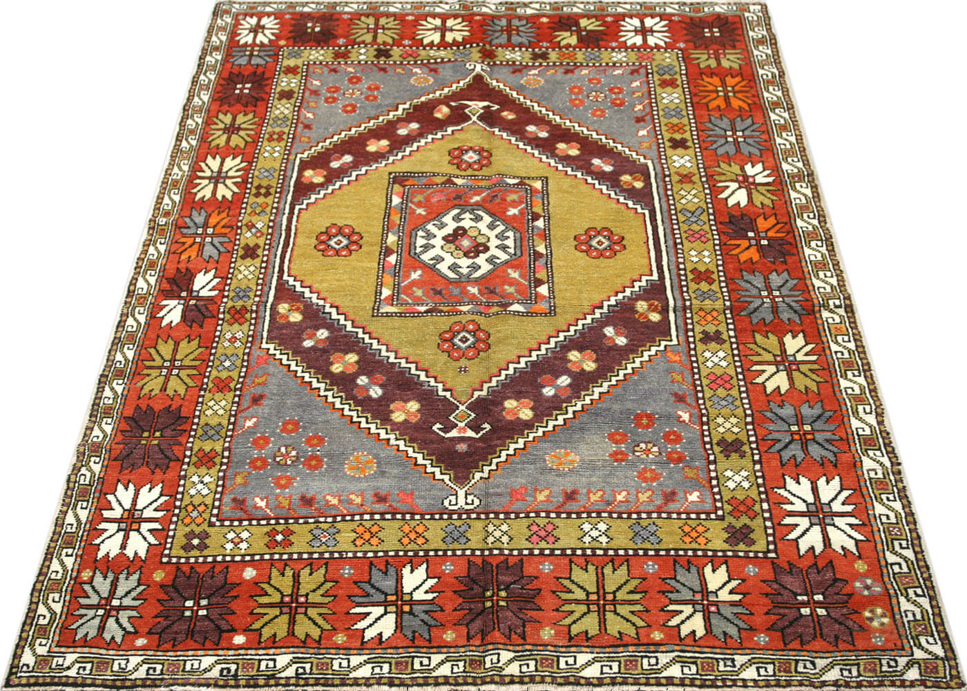 Vintage Turkish Oushak Rug - 5'7" x 8'8"