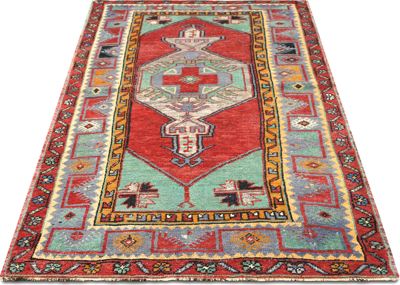 Vintage Turkish Oushak Rug - 3'5" x 6'6"