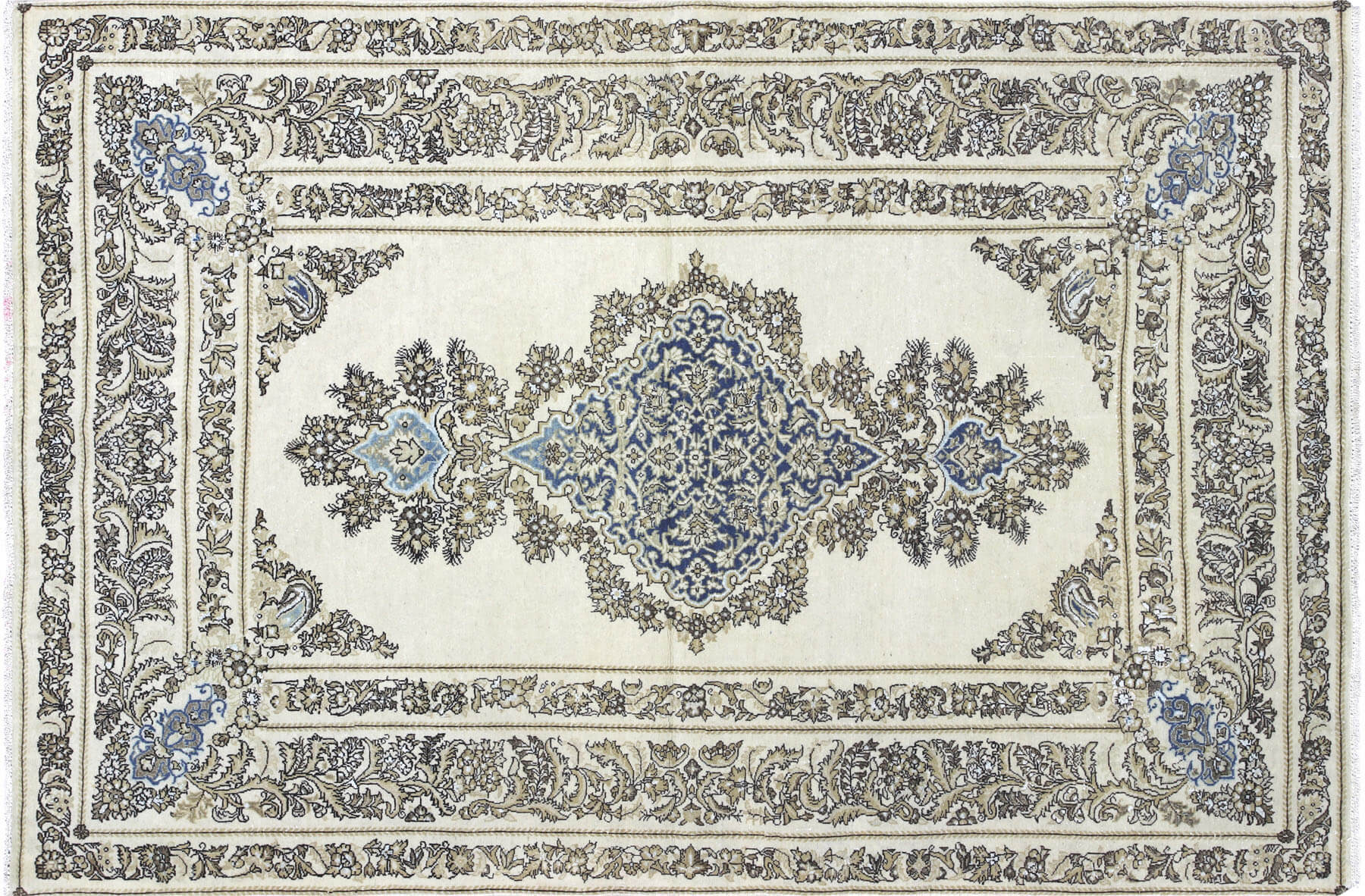 Semi Antique Persian Tabriz Rug - 4'6" x 6'7"