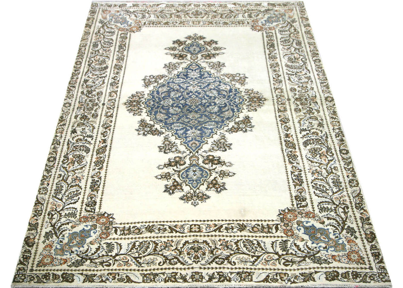 Semi Antique Persian Tabriz Rug - 4'4" x 6'7"