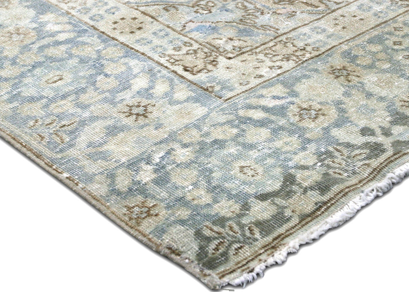 Semi Antique Persian Tabriz Rug - 8'7" x 12'1"