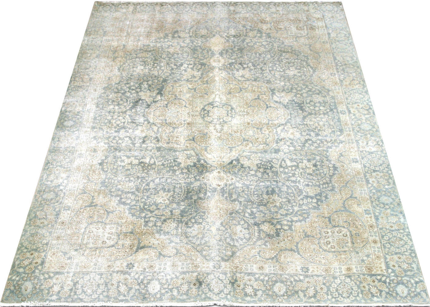 Semi Antique Persian Tabriz Rug - 8'7" x 12'1"