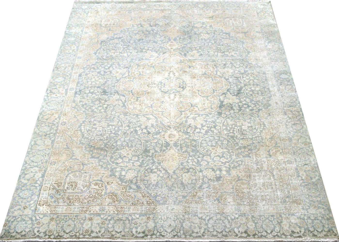 Semi Antique Persian Tabriz Rug - 8'7" x 12'1"
