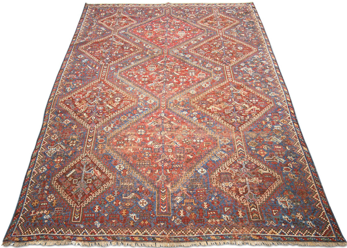 Semi Antique Persian Shiraz Rug - 6'1" x 9'5"