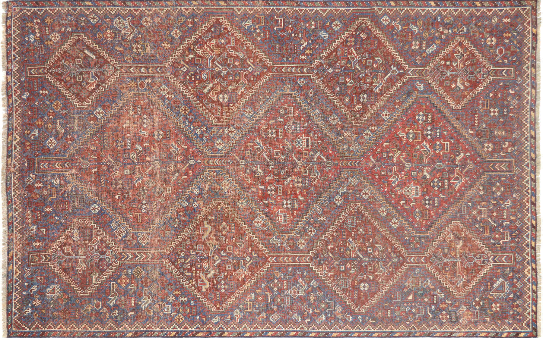 Semi Antique Persian Shiraz Rug - 6'1" x 9'5"
