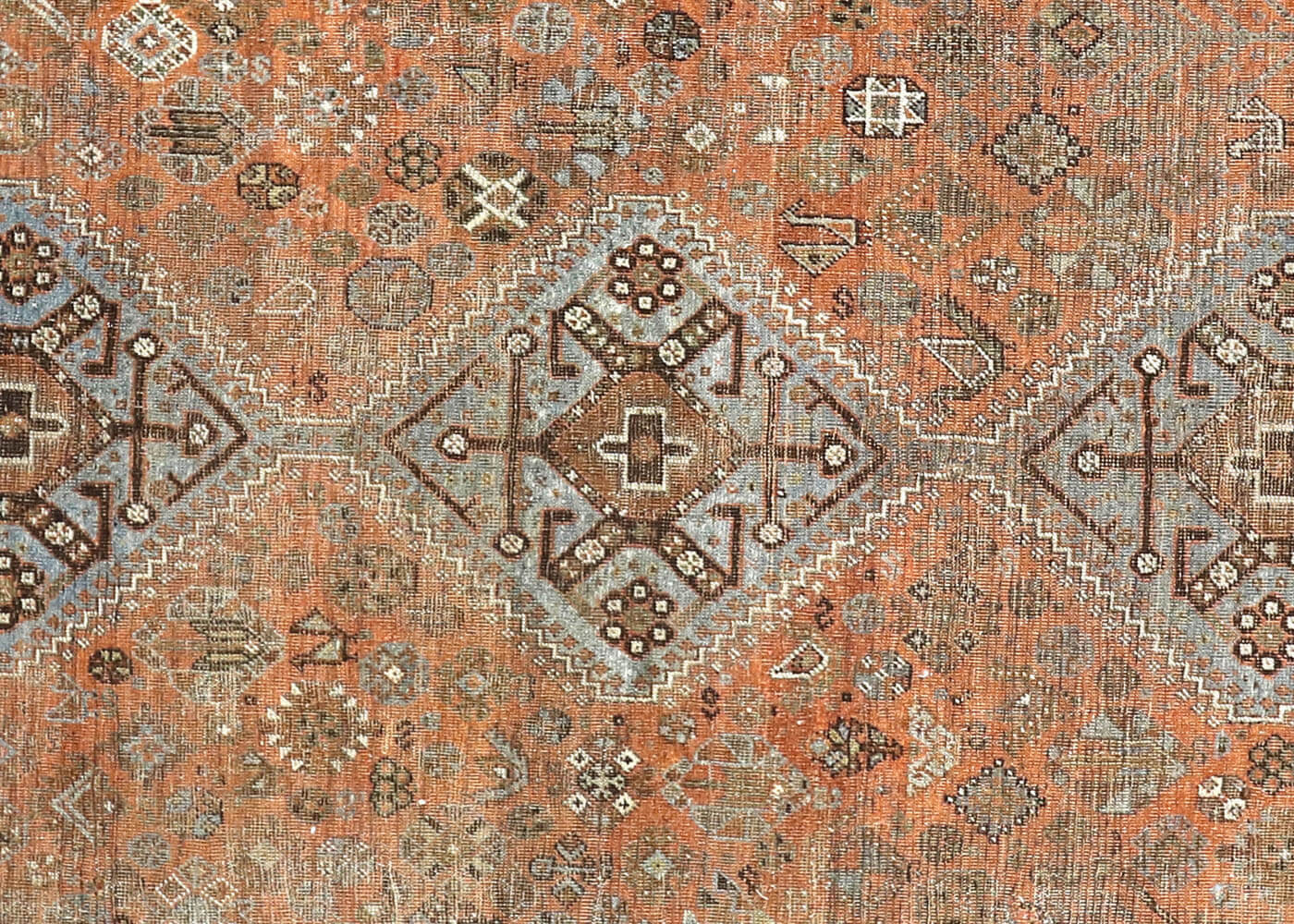 Semi Antique Persian Shiraz Rug - 6'9" x 10'