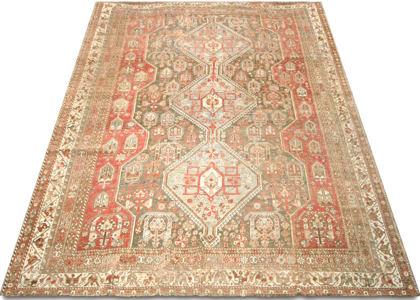 Antique Persian Shiraz Rug - 6'7" x 9'9"