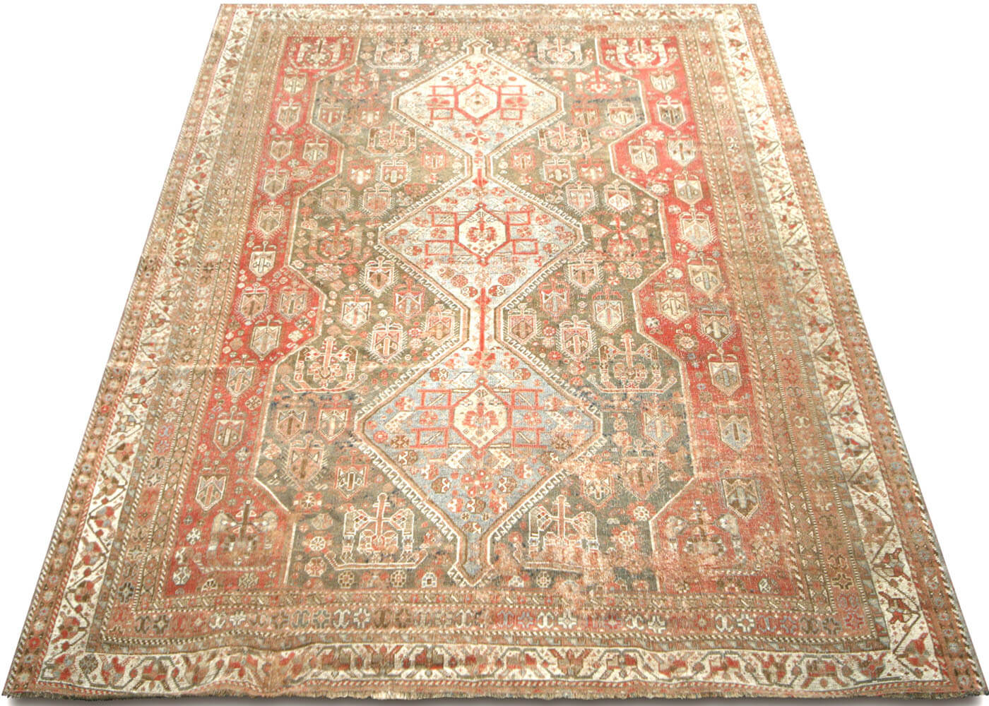 Antique Persian Shiraz Rug - 6'7" x 9'9"