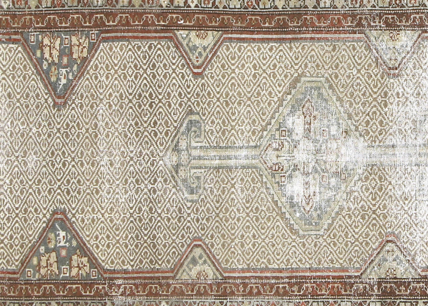 Semi Antique Persian Melayer Runner - 3'3" x 16'