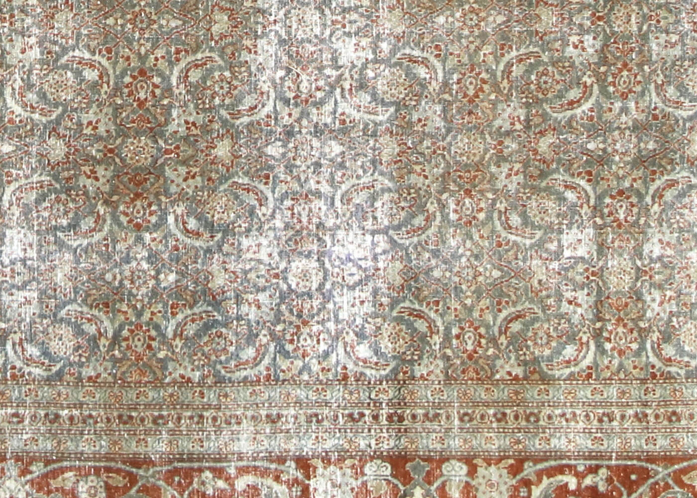 Semi Antique Persian Tabriz Rug - 10'4" x 13'10"