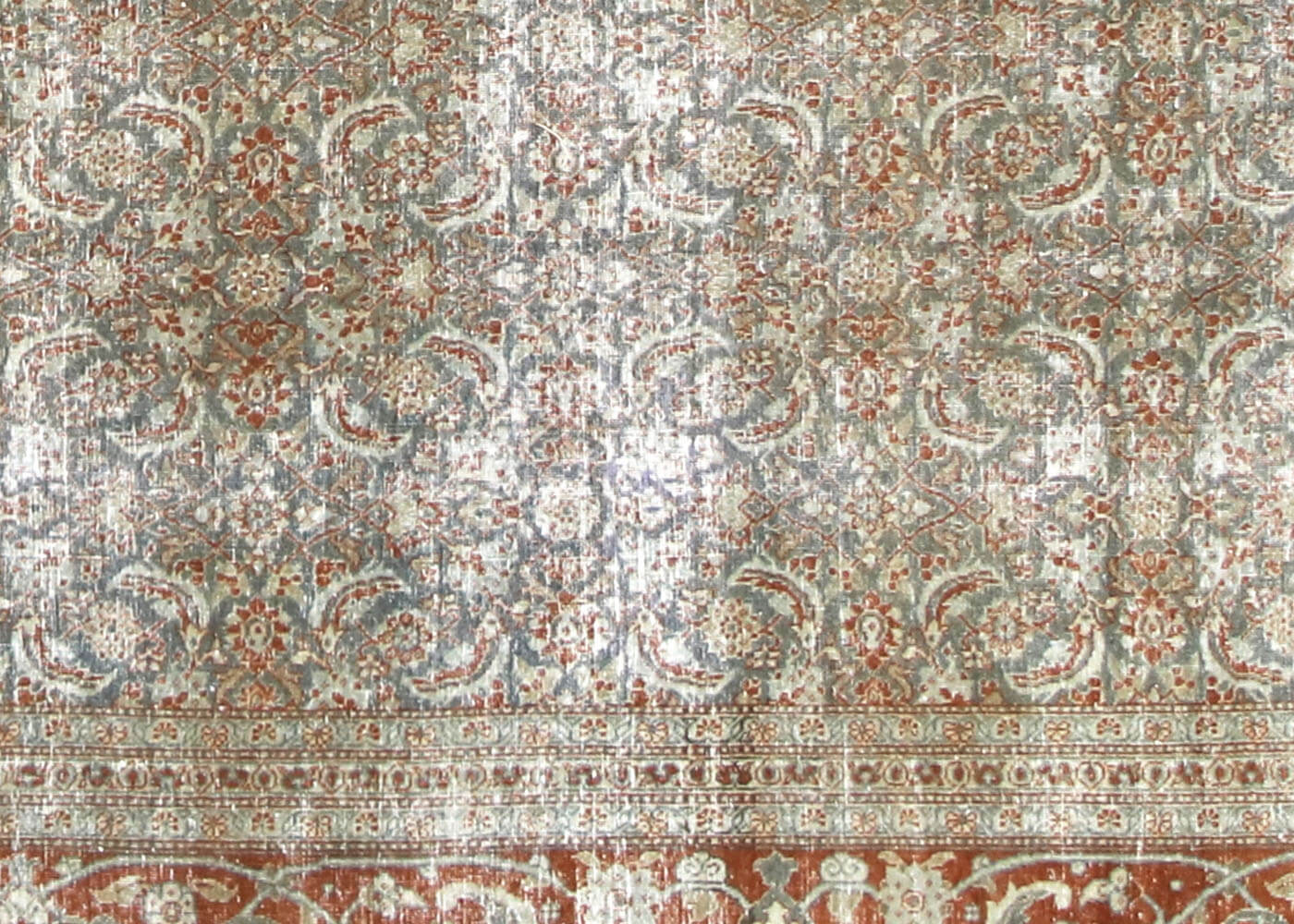 Semi Antique Persian Tabriz Rug - 10'4" x 13'10"