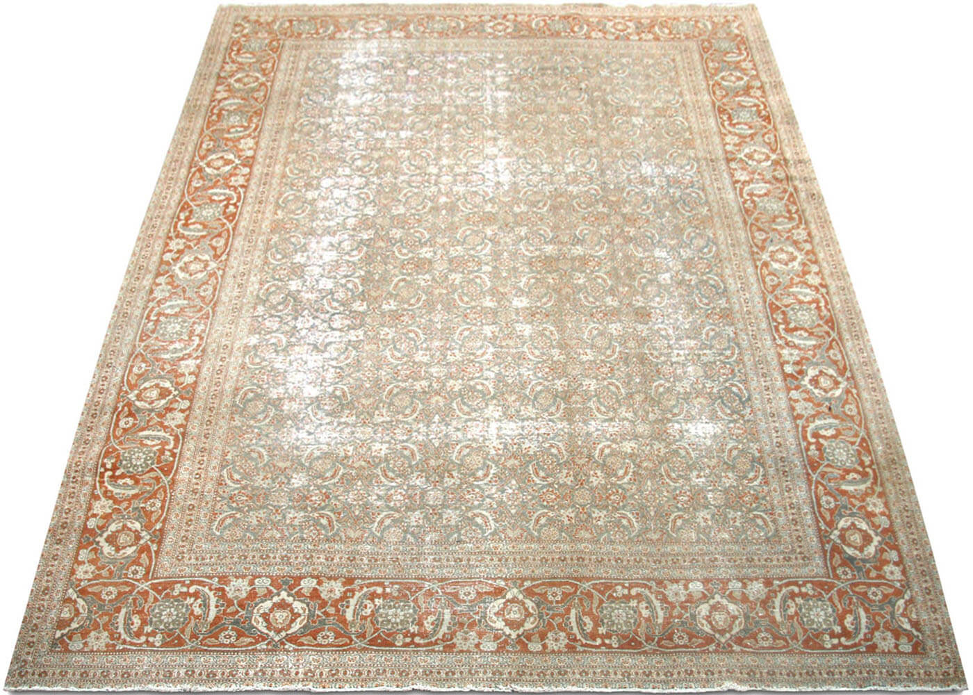 Semi Antique Persian Tabriz Rug - 10'4" x 13'10"