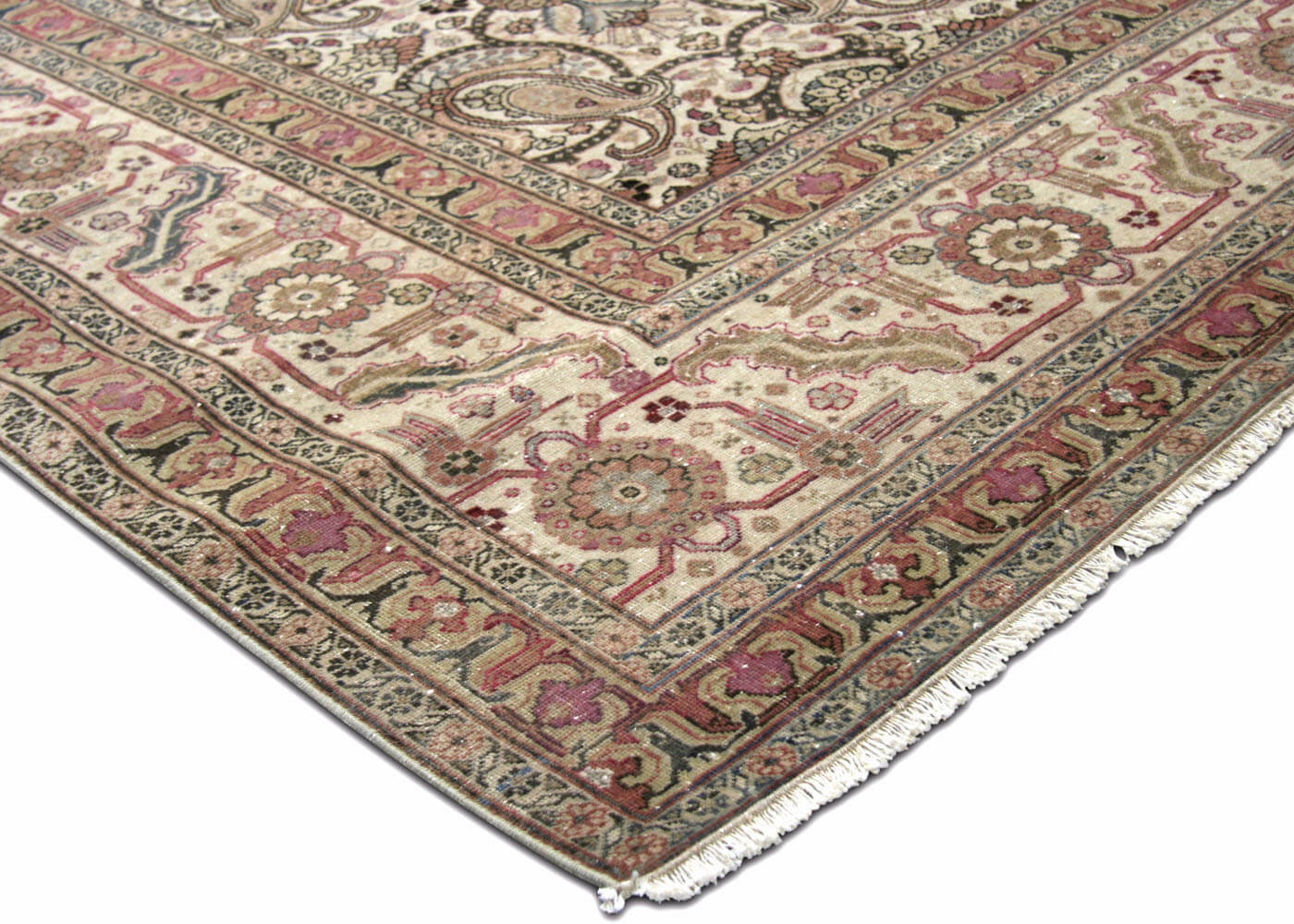 Semi Antique Persian Tabriz Rug - 9'7" x 13'3"