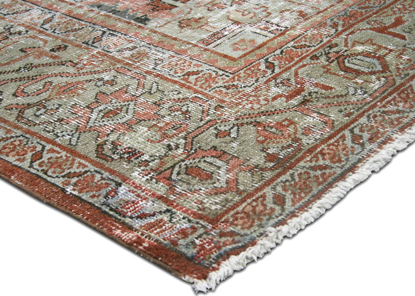 Semi Antique Persian Heriz Rug - 8'6" x 11'5"