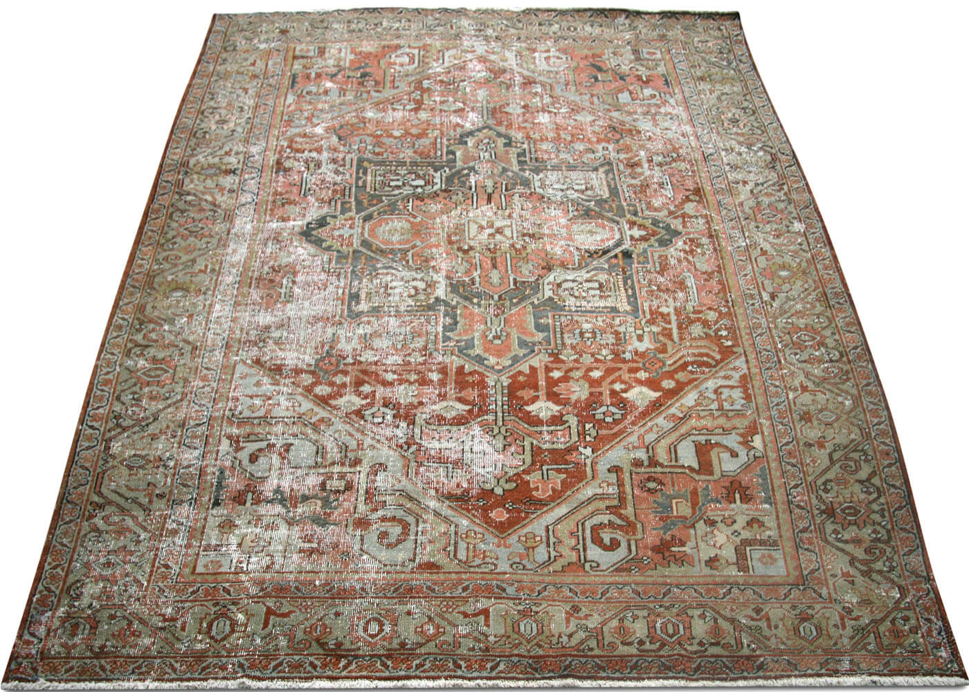 Semi Antique Persian Heriz Rug - 8'6" x 11'5"
