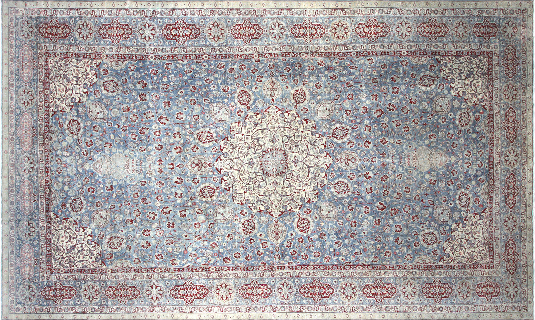 Semi Antique Persian Tabriz Carpet - 12'7" x 21'