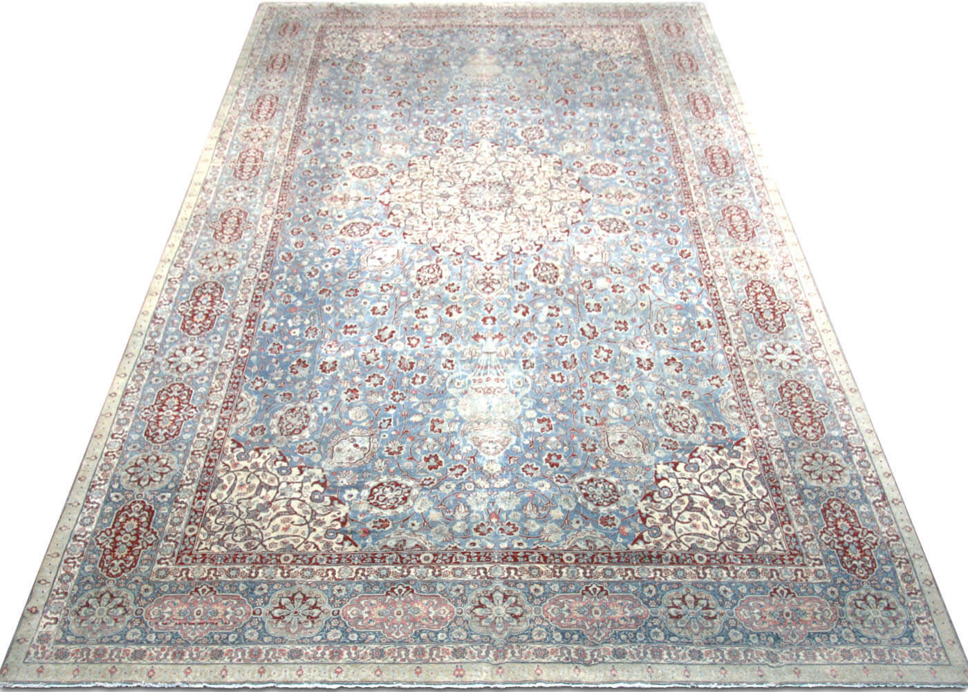 Semi Antique Persian Tabriz Rug - 12'7" x 21'