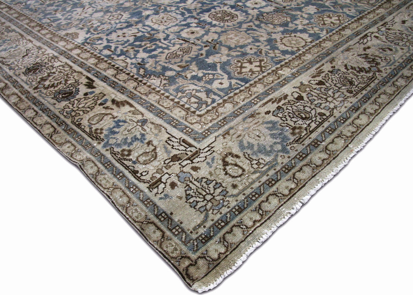 Semi Antique Persian Melayer Rug - 10'7" x 13'7"