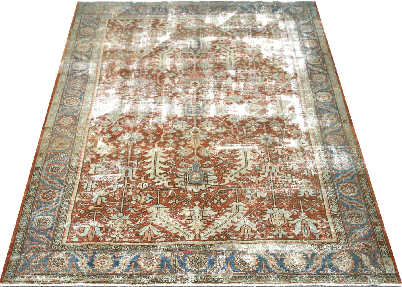 Semi Antique Persian Heriz Rug - 9'2" x 11'2"