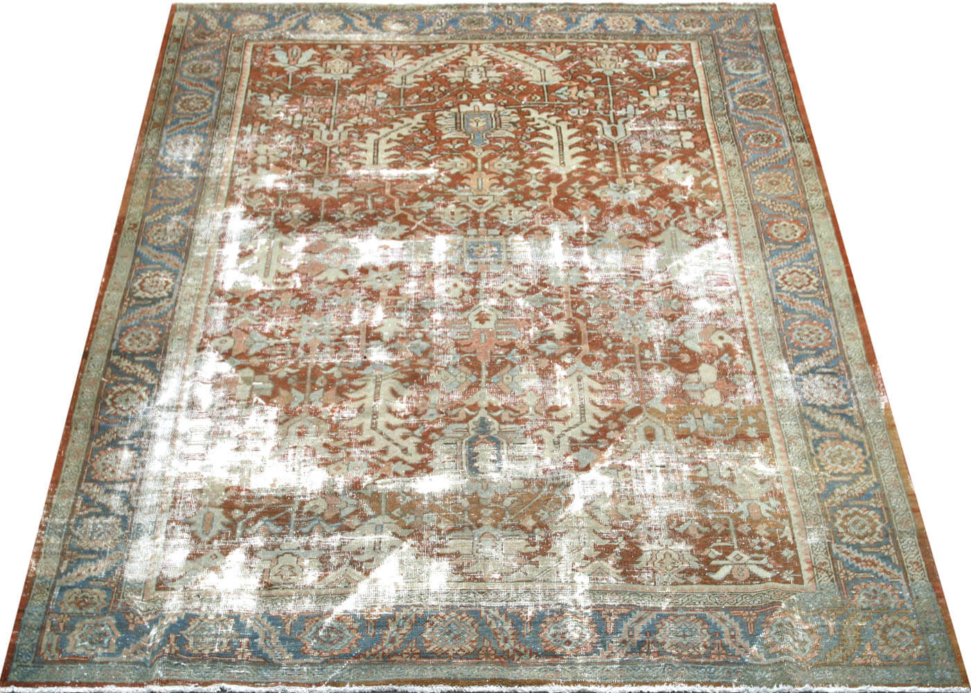 Semi Antique Persian Heriz Rug - 9'2" x 11'2"