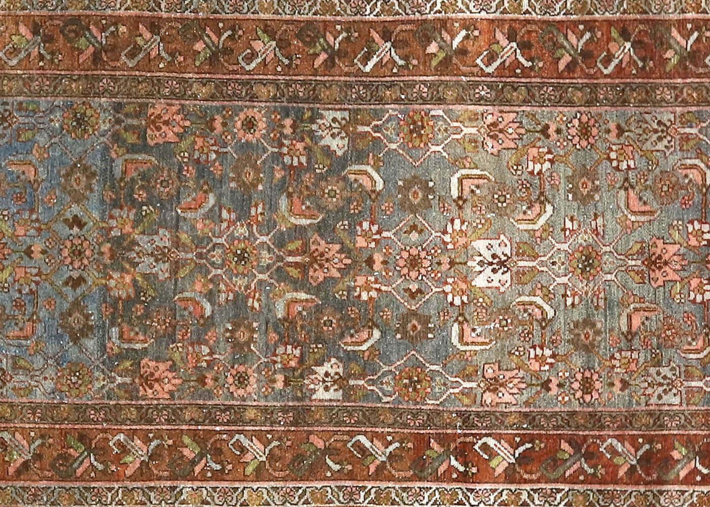 Semi Antique Persian Melayer Runner - 3'1" x 16'