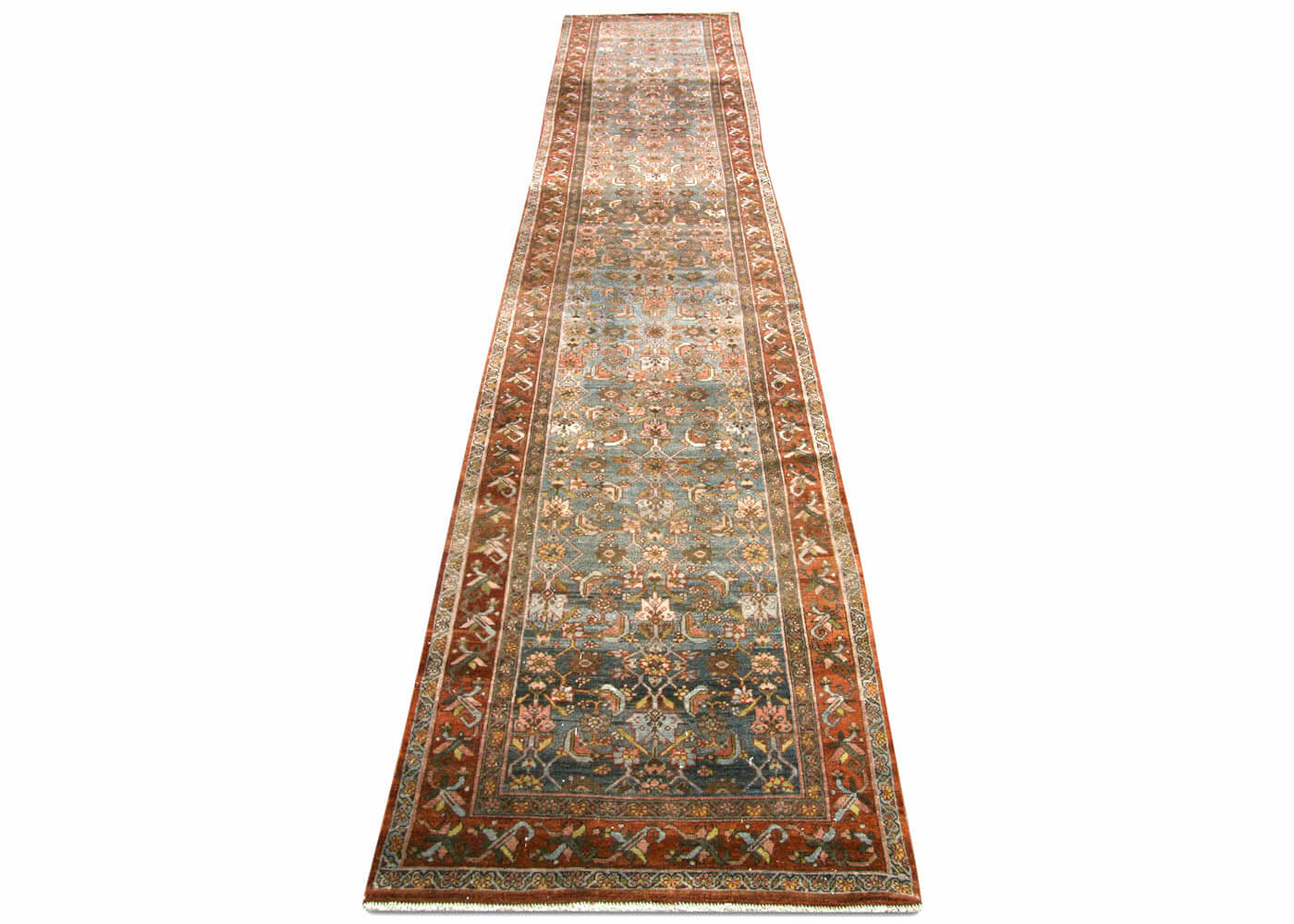 Semi Antique Persian Melayer Runner - 3'1" x 16'