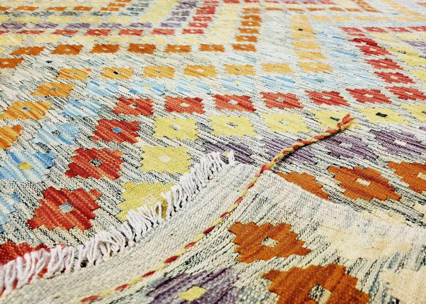 Vintage Afghan Maimana Kilim - 5'1" x 6'4"