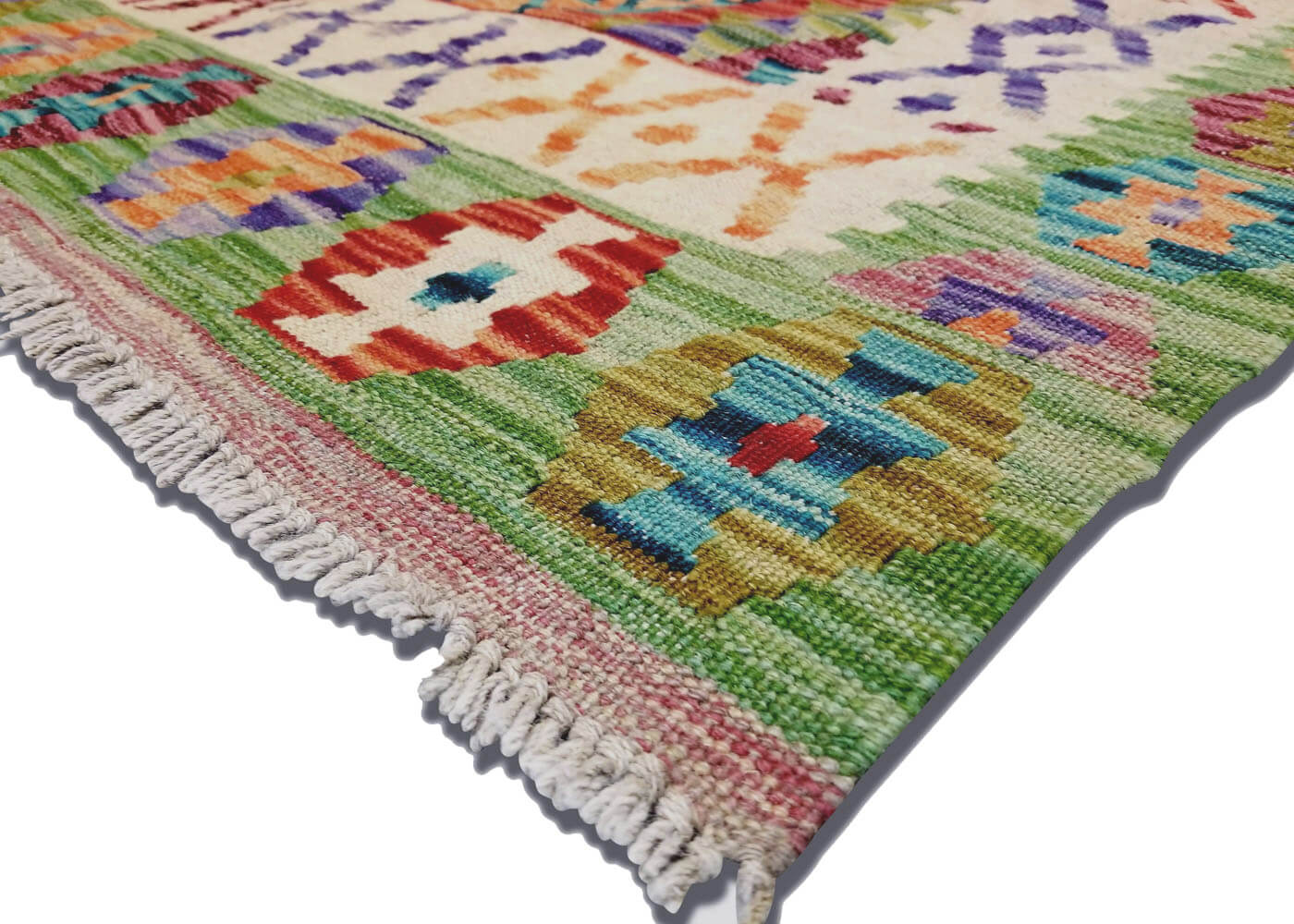 Vintage Afghan Maimana Kilim - 3'4" x 4'9"