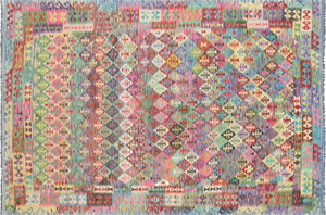 Vintage Afghan Maimana Kilim - 6'7" x 9'11" - 180198