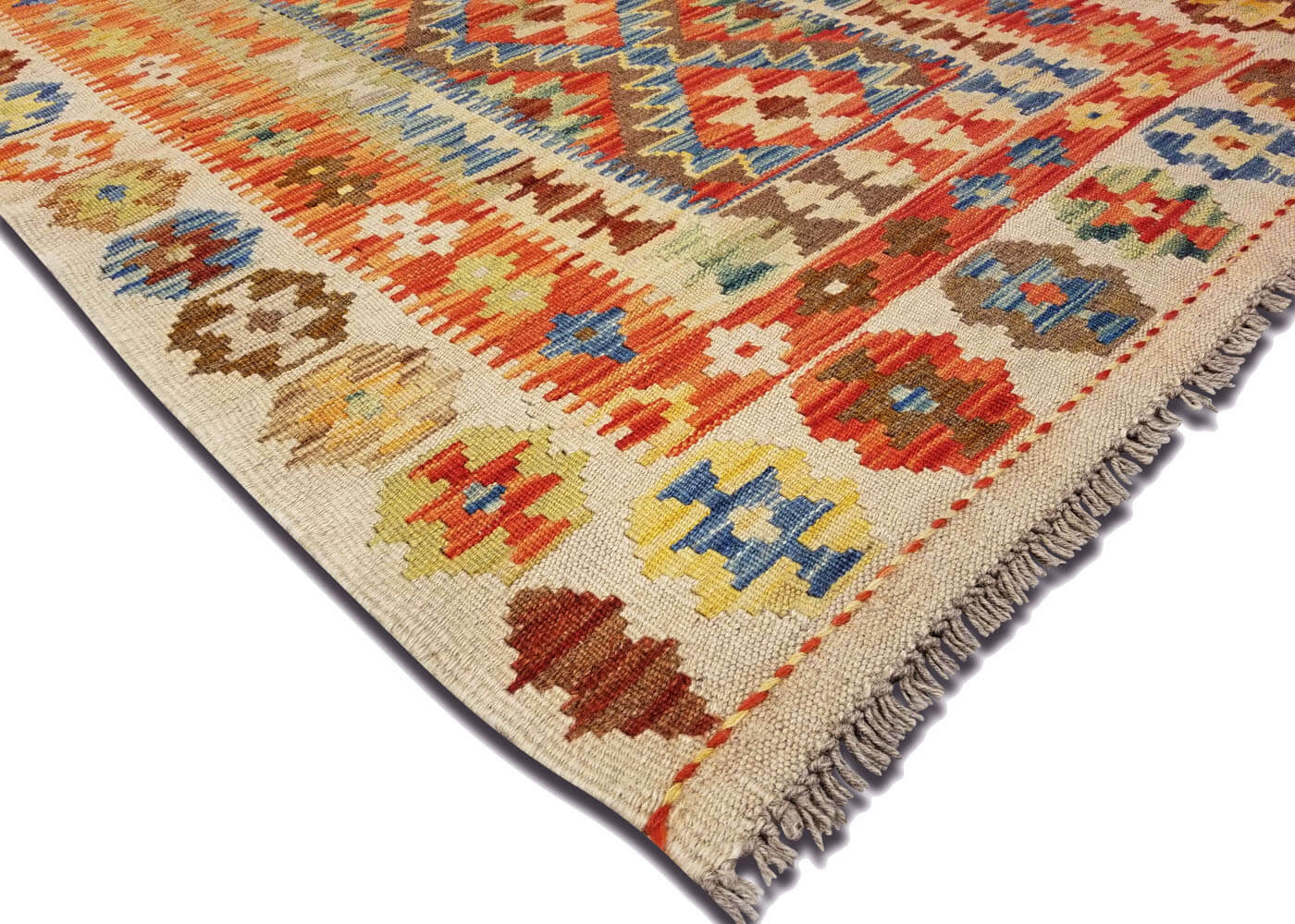 Vintage Afghan Maimana Kilim - 2'9" x 3'11"