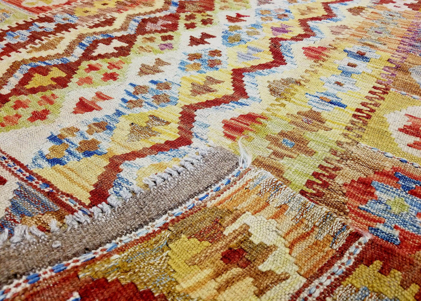 Vintage Afghan Maimana Kilim - 2'10" x 4'1"