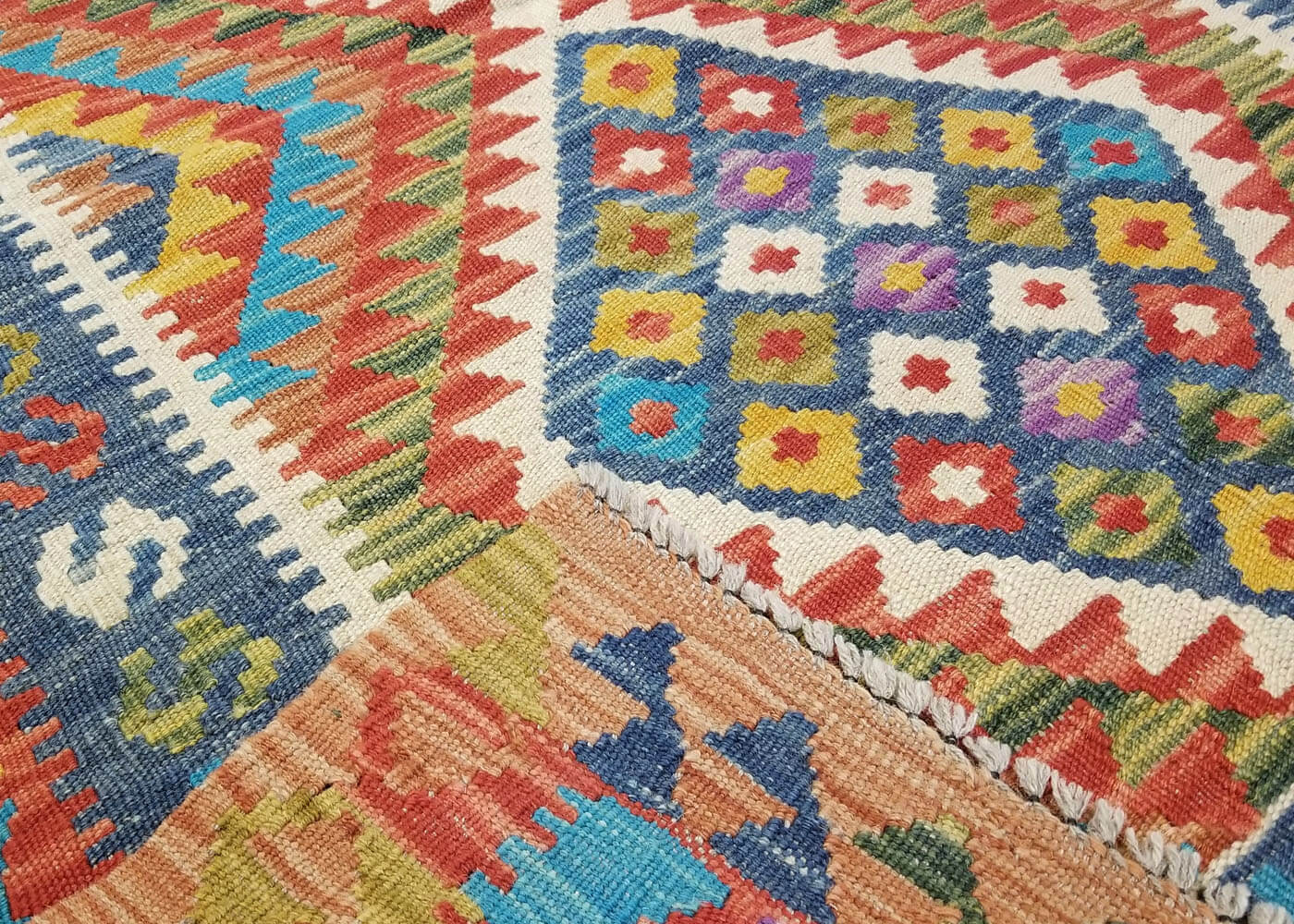 Vintage Afghan Maimana Kilim - 3'6" x 4'8"