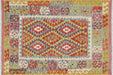 Recently Woven Afghan Maimana Kilim - 3'4" x 4'9"