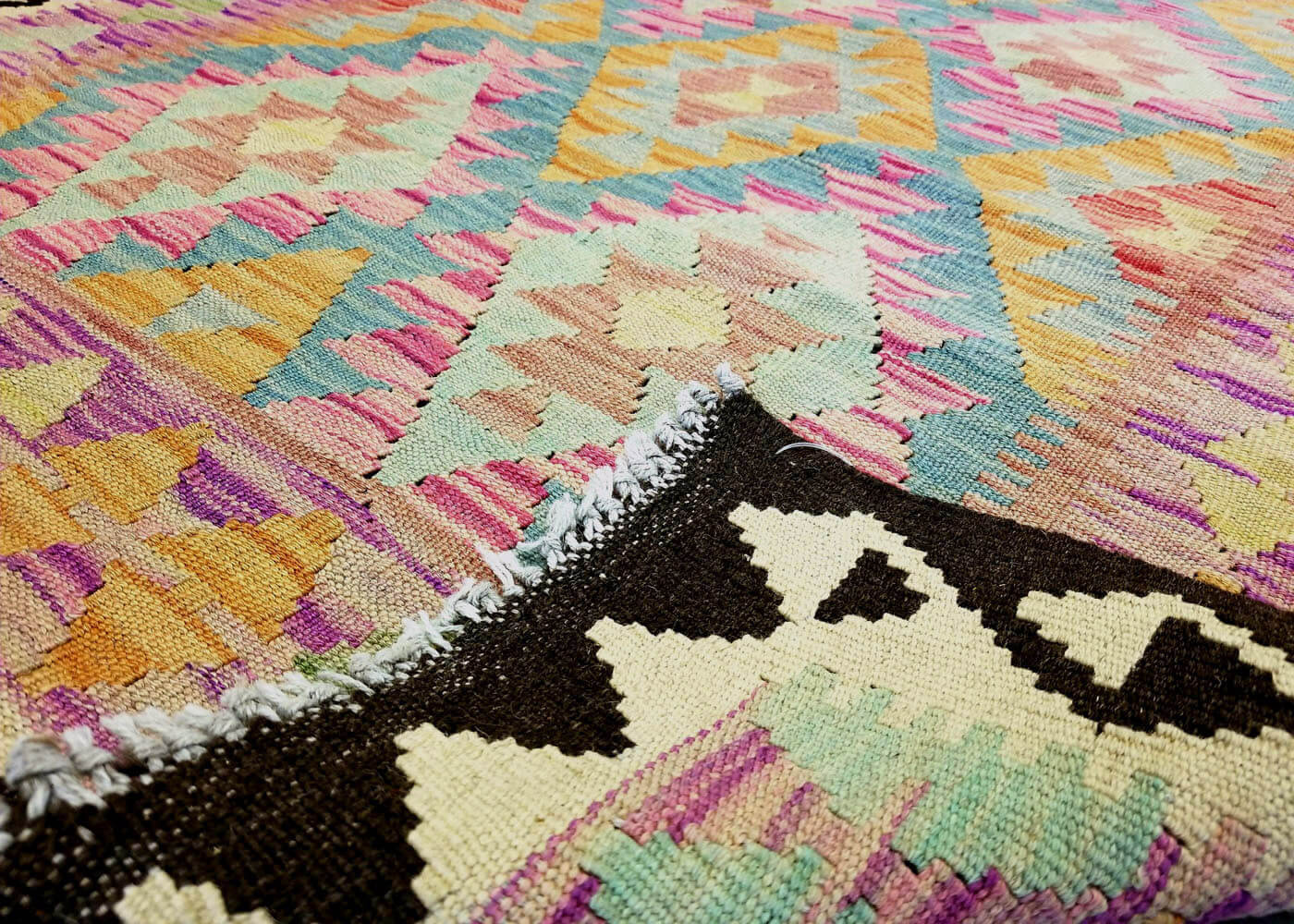 Vintage Afghan Maimana Kilim - 3'4" x 5'