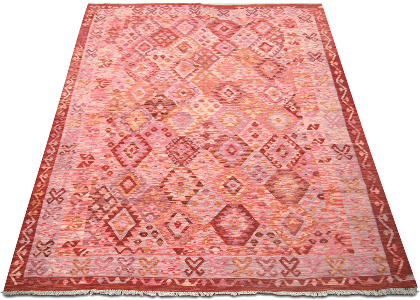 Vintage Afghan Maimana Kilim - 7'1" x 9'7"