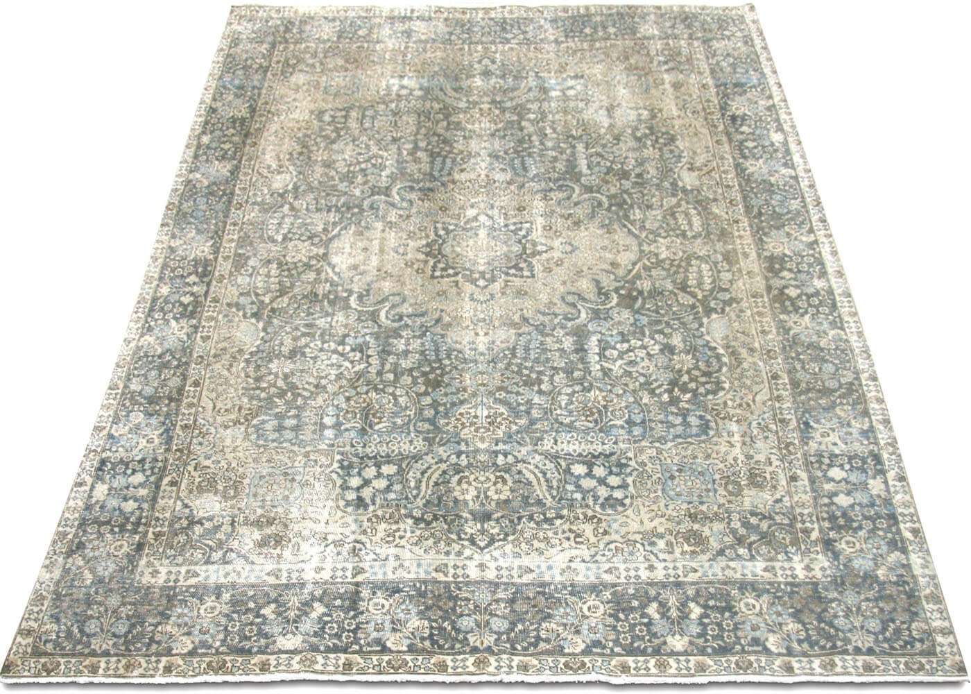 Semi Antique Persian Tabriz Rug - 9'2" x 12'4"