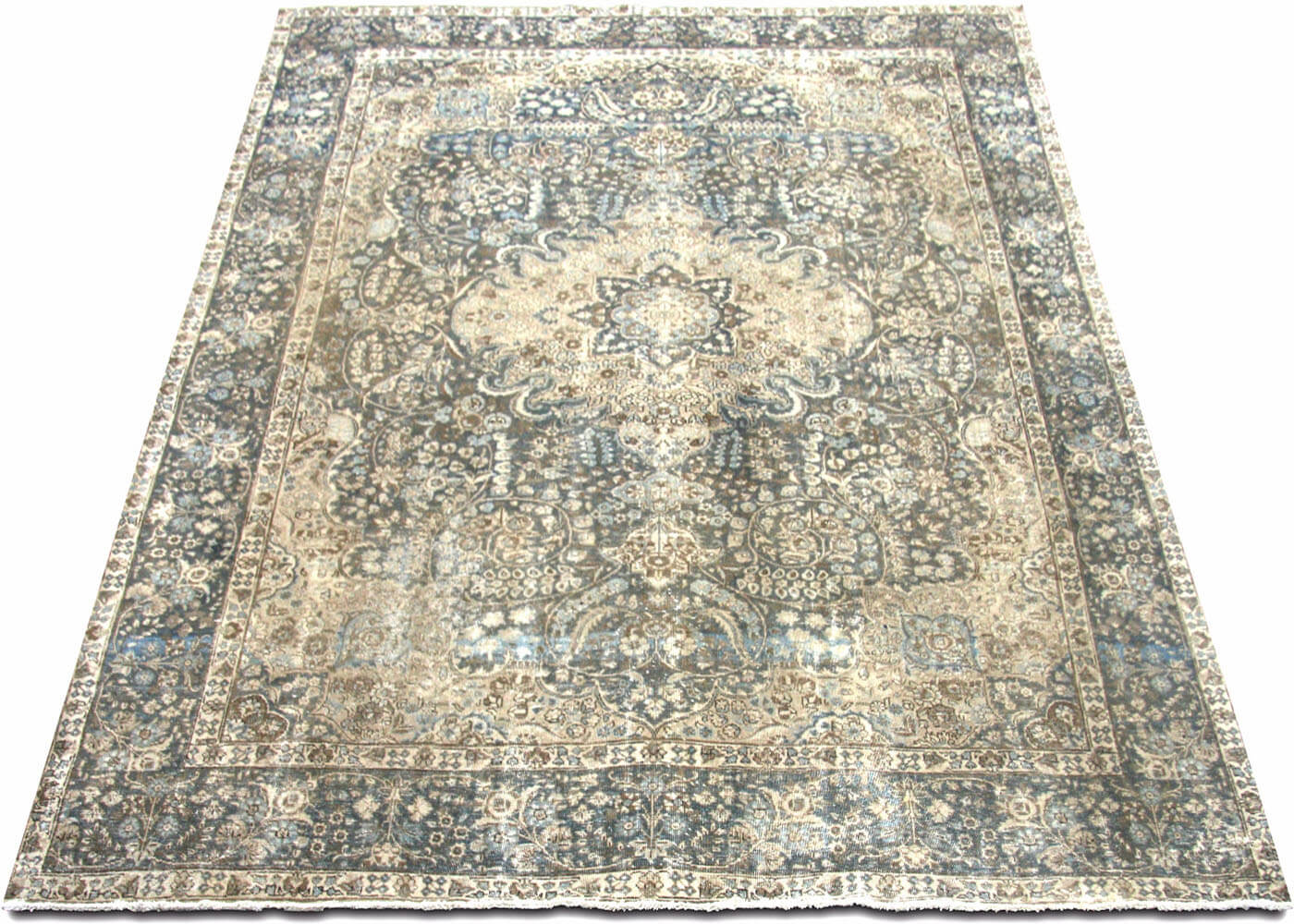 Semi Antique Persian Tabriz Rug - 9'2" x 12'4"