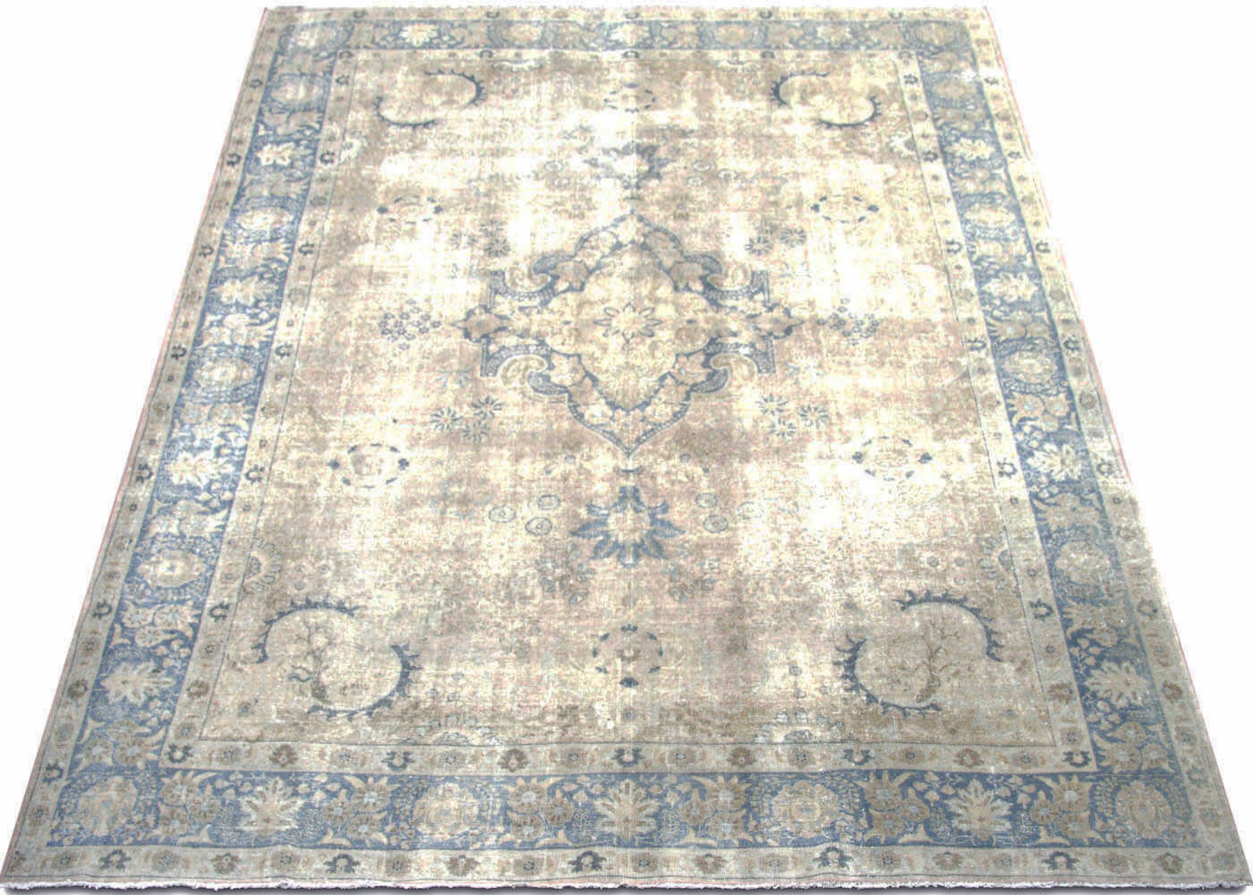 Semi Antique Persian Tabriz Rug - 8'7" x 11'8"