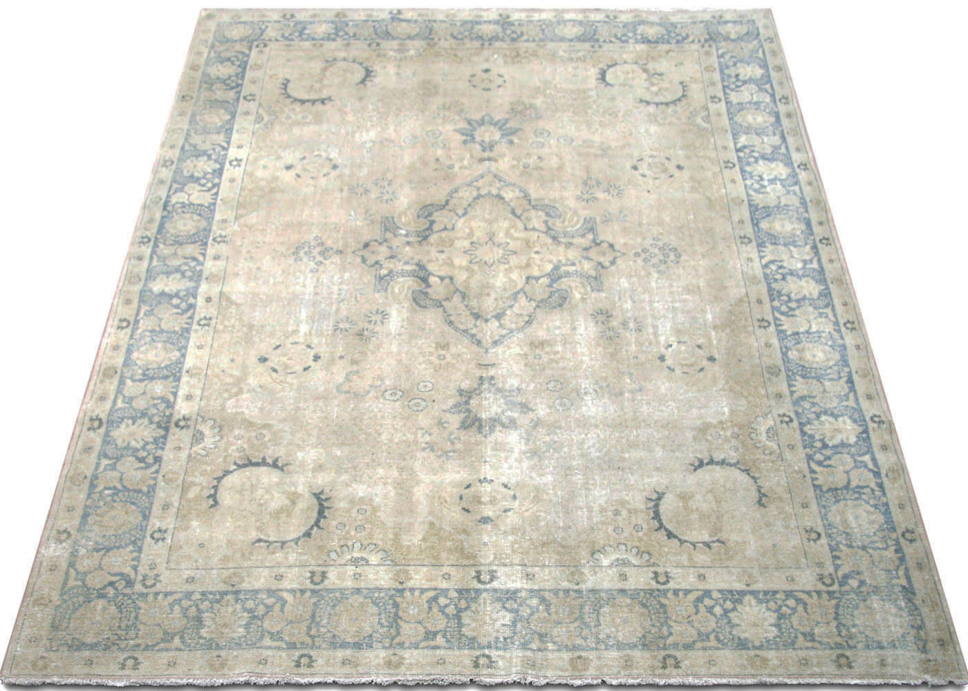 Semi Antique Persian Tabriz Rug - 8'7" x 11'8"