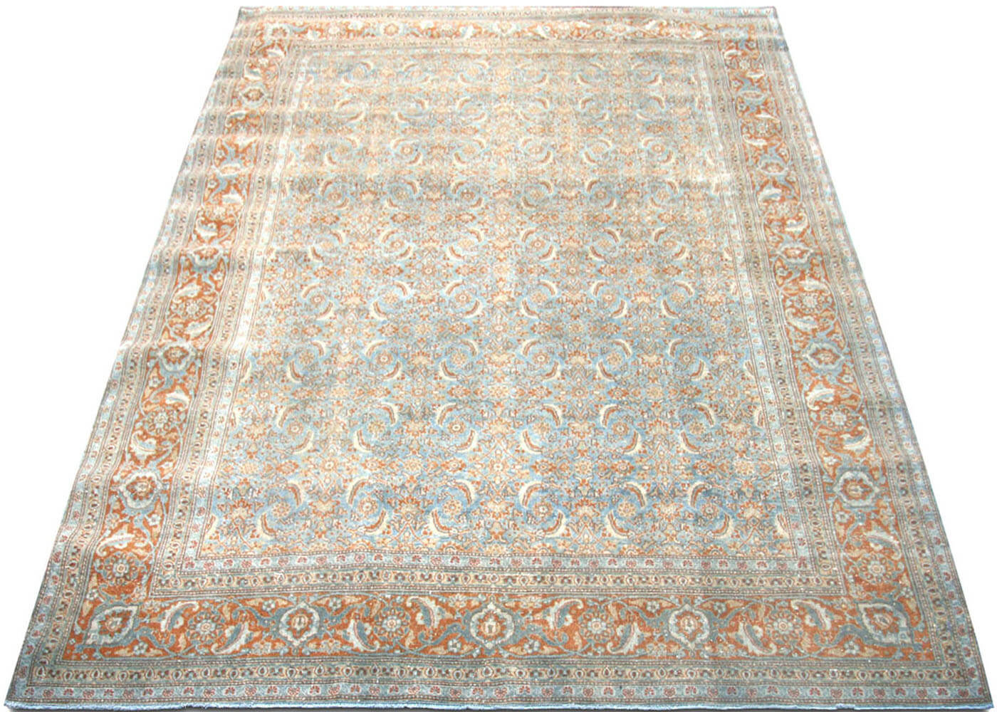 Semi Antique Persian Tabriz Rug - 8'7" x 11'3"